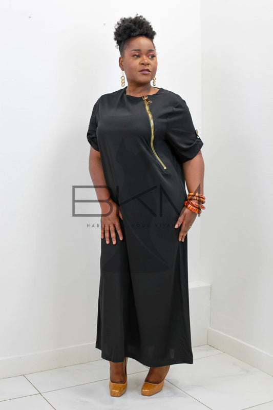 Robe noire Fermeture