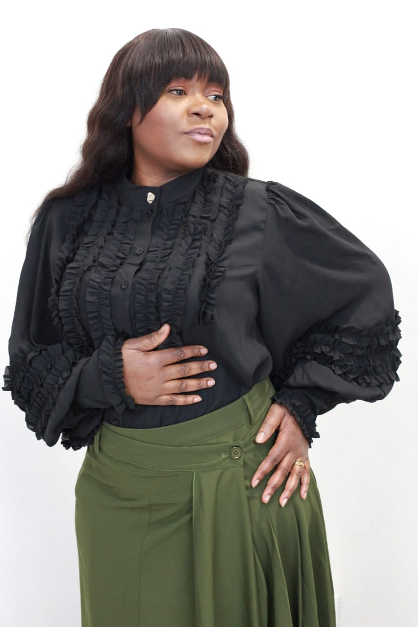 Blouse Bouffante Noir