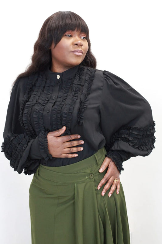 Blouse Bouffante Noir